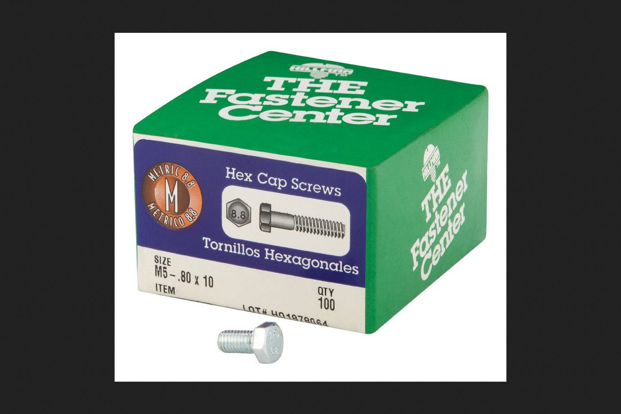 HILLMAN M5-.80 mm Dia. x 10 mm L Heat Treated Steel Hex Head Cap Screw 100 pk