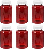 ULTECHNOVO 6-Pack Large Clear PET Pill Bottles 200ml with Screw Caps - Safe Storage for Medicine, Jewelry, Liquids & Travel