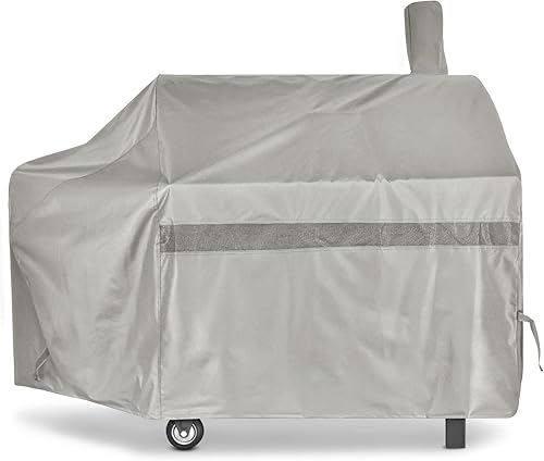 Miniatura 1 de Cobertor para parrilla de asado clásica iCOVER, de 60", resistente y de calidad superior, cobertor para parrilla ahumadora Brinkmann Nexgrill, Caqui