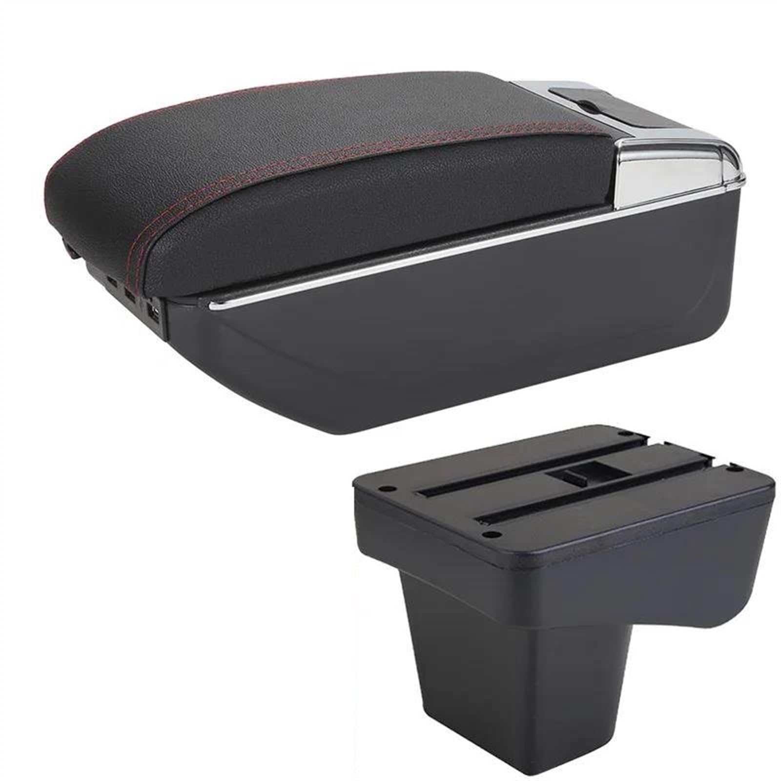 Noheeu A1 Black Red 7Usb Car Interior Accessories Center Console Storage Box Multi-Function Armrest For Vitara