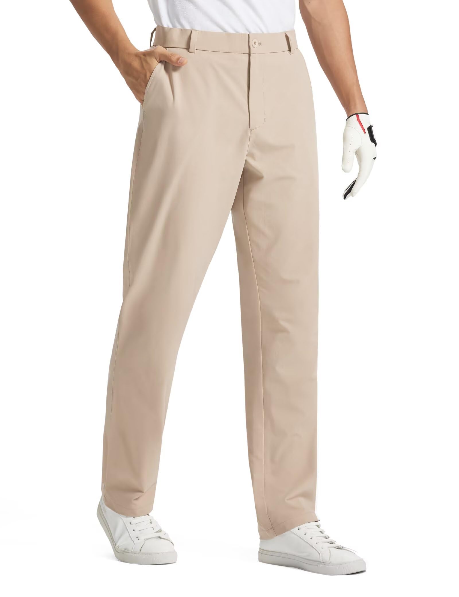 MoFiz Mens Golf Pants Quick Dry Stretch Dress Work Pants 30 32 34 Casual Comfy Lightweight Trousers with
