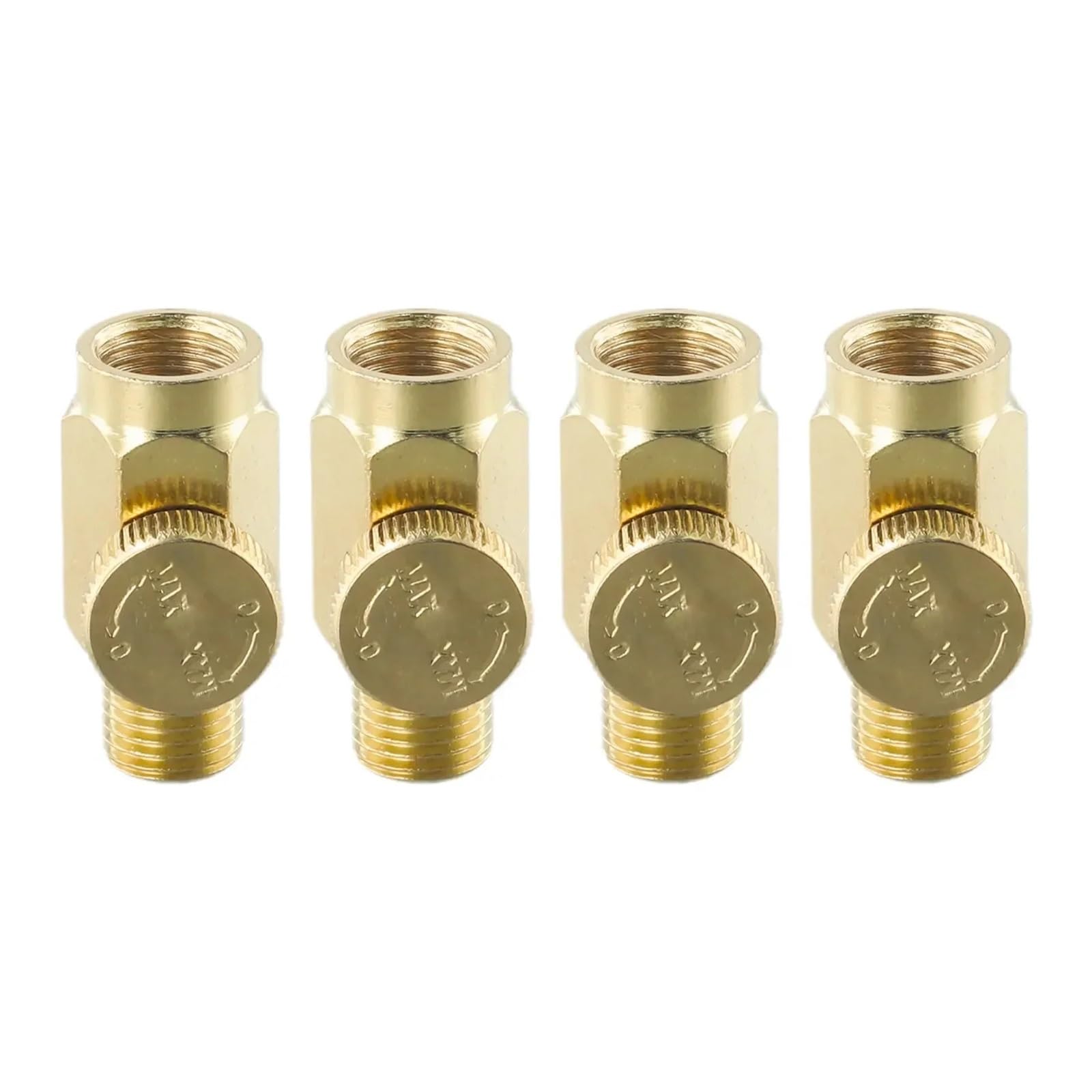 Valvola di regolazione della pressione dell'aria in linea in ottone massiccio da 4pacchi 1/4 NP*T Controllo compressa facilmente regolabile for utensili pneumatici