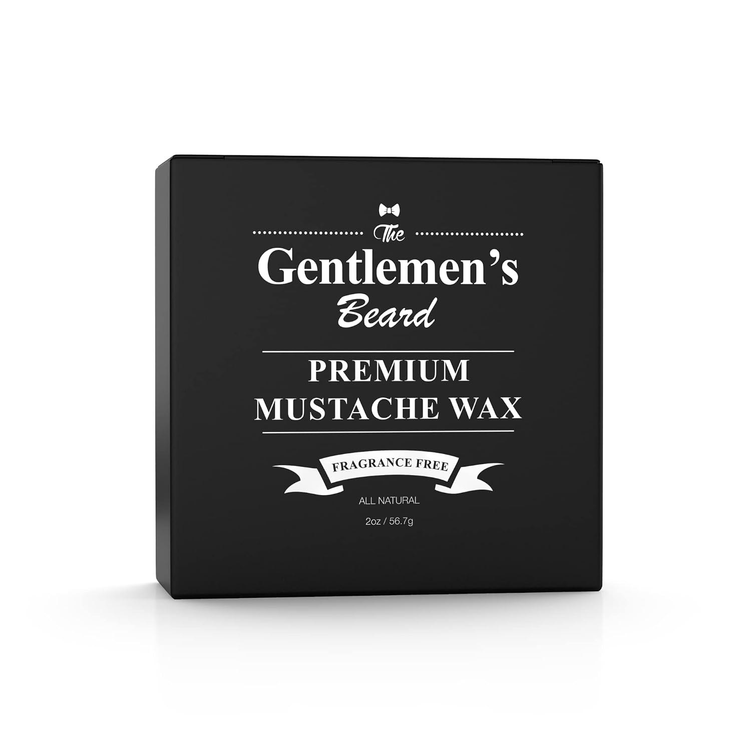 The Gentlemen's Beard Premium Mustache Wax - Fragrance Free - All-Natural Grooming Beeswax and Natural Oils Without Stiffness Or Greasiness for Your Moustache - Dries Invisible - Helps Train, Tame & Style