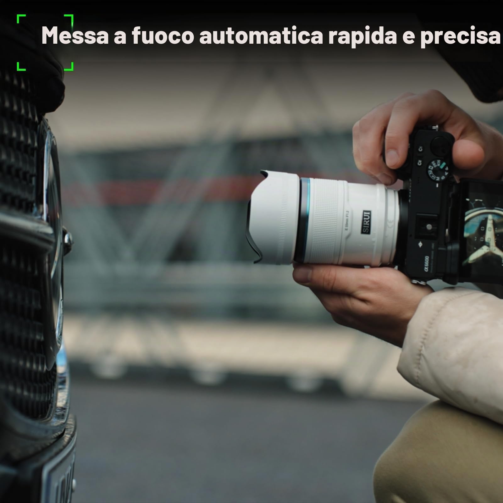 SIRUI Sniper Set Obiettivi Grandangolo Autofocus APS-C 23mm, 33mm, 56mm F1.2 per A5, A6, FX30, ZV-E10 (Attacco E, Bianco)