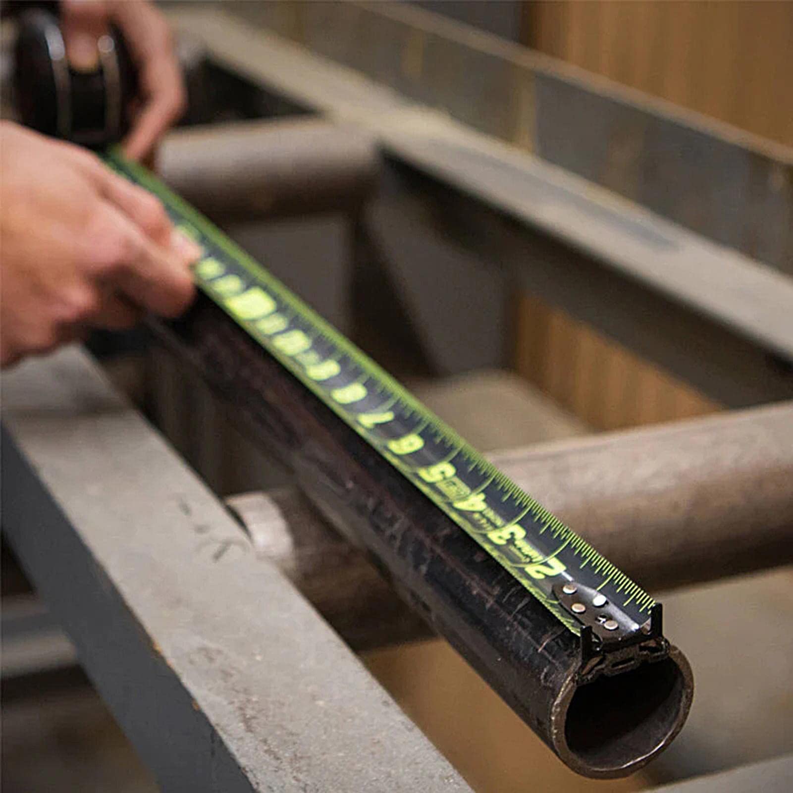 SSKFHGI ZOHIKO Self Locking Fluorescent Steel Tape Measure HighPrecision Inkjet Code Meter Widened Measuring Box Ruler Ruler Tool - View #8