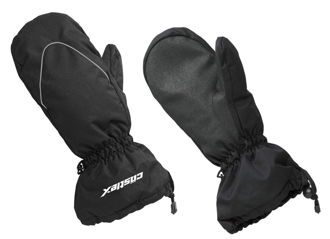 CastleX Platform Youth Snowmobile Mittens - Black - LRG