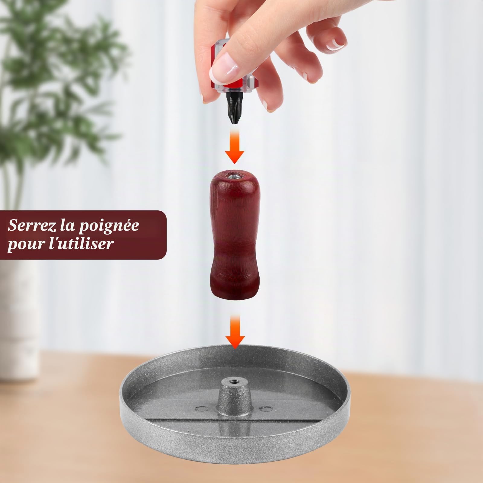 Presse à Burger en Aluminium avec 100 Papier Silicone, Moule à Viande pour Hamburgers