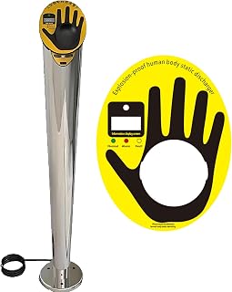 Human Body Static Tester,Digital Display Human Body Static Eliminations Releaser,Quickly Discharge Static Electricity,Sound&Light Alarm Function