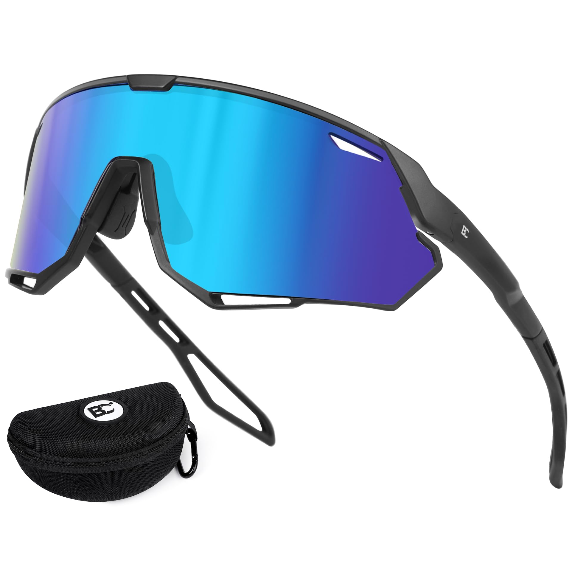 BIRCEN Sunglasses for Baseball Running Cycling : Wrap-around Sport Glasses