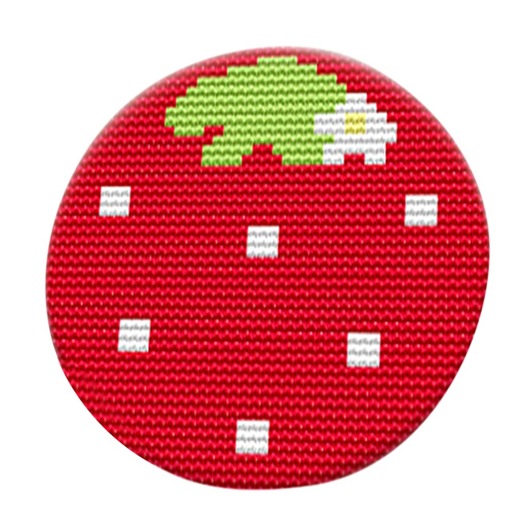 MYADDICTION Latch Hook Kits Round Rug Canvas Handmade Needlework Supplies Strawberry Crafts | Needlecrafts & Yarn | Rug Making | Latch Hooking | Latch Hooking Kits