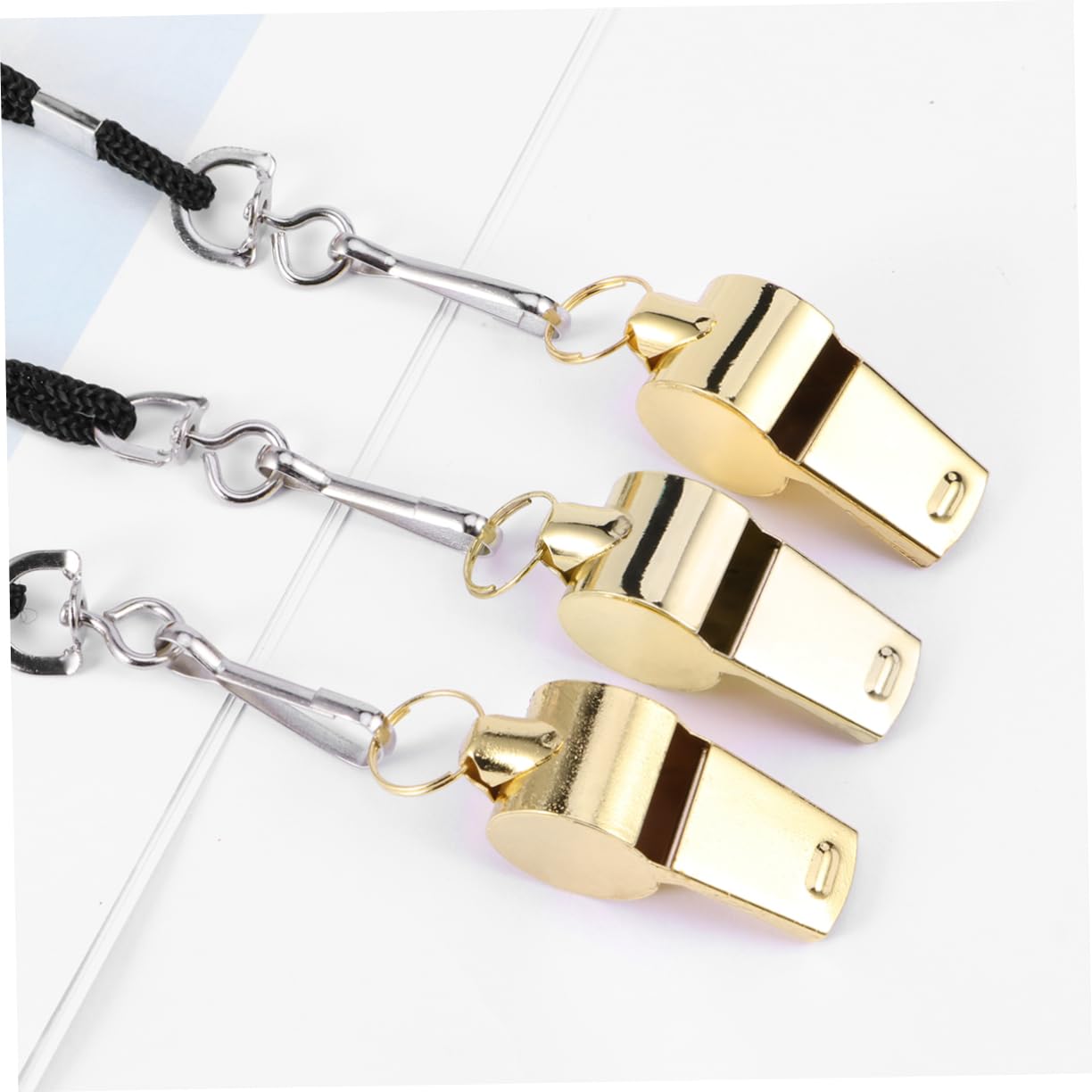 Hemoton Emergency Whistle 6 Pcs Metal Hiking Whistles Loud Sound for Outdoor Camping Hiking