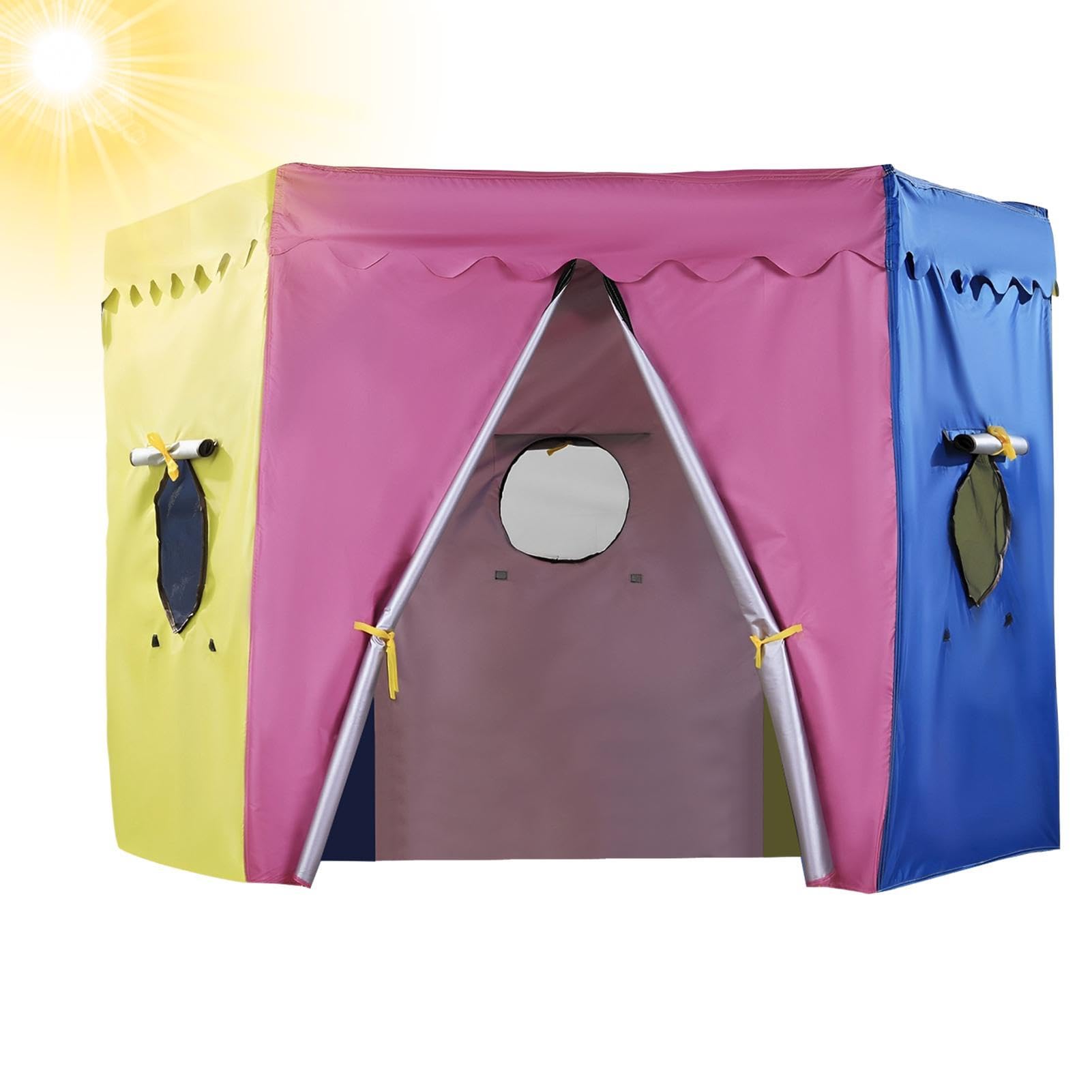 Copertura solare per trampolino tenda pieghevole impermeabile | Protezione solare per letto elastico per parchi acquatici, piscina, attività comunitarie picnic, compleanni, salti, sport al