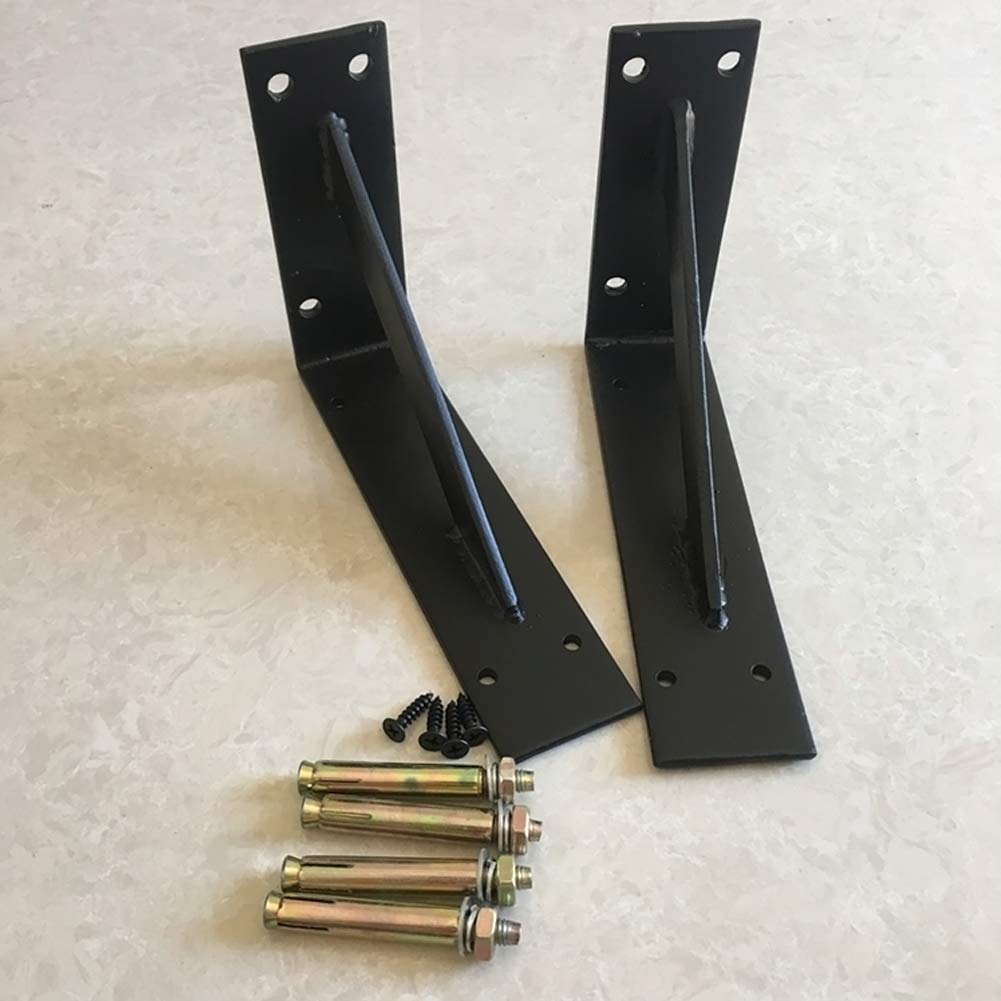 Staffe per Mensole 60cm Pesanti Ad Angolo Nero Reggimensola Ferro Installazione Semplice capacità di Carico 200kg Pesante Industria Metalli Garage Racking