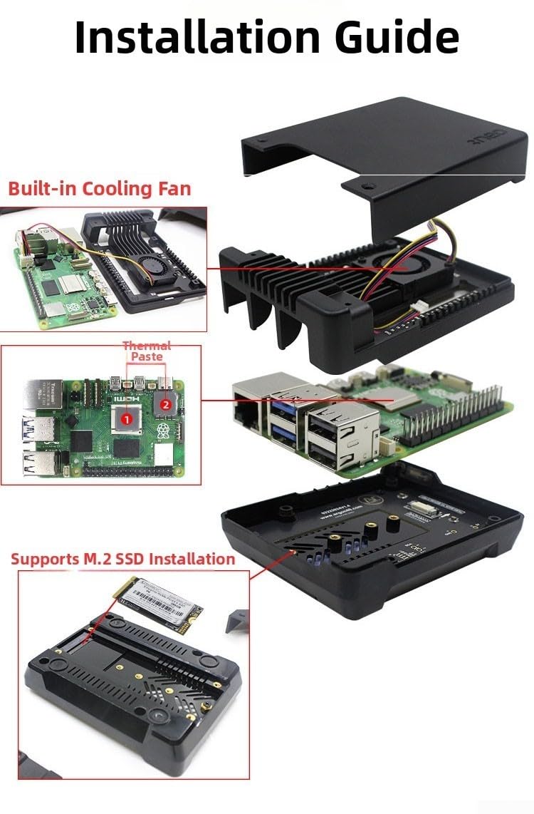 para soporte para M.2 NVMe Boot para Raspberry Pi 5 Alto Rendimiento(A)