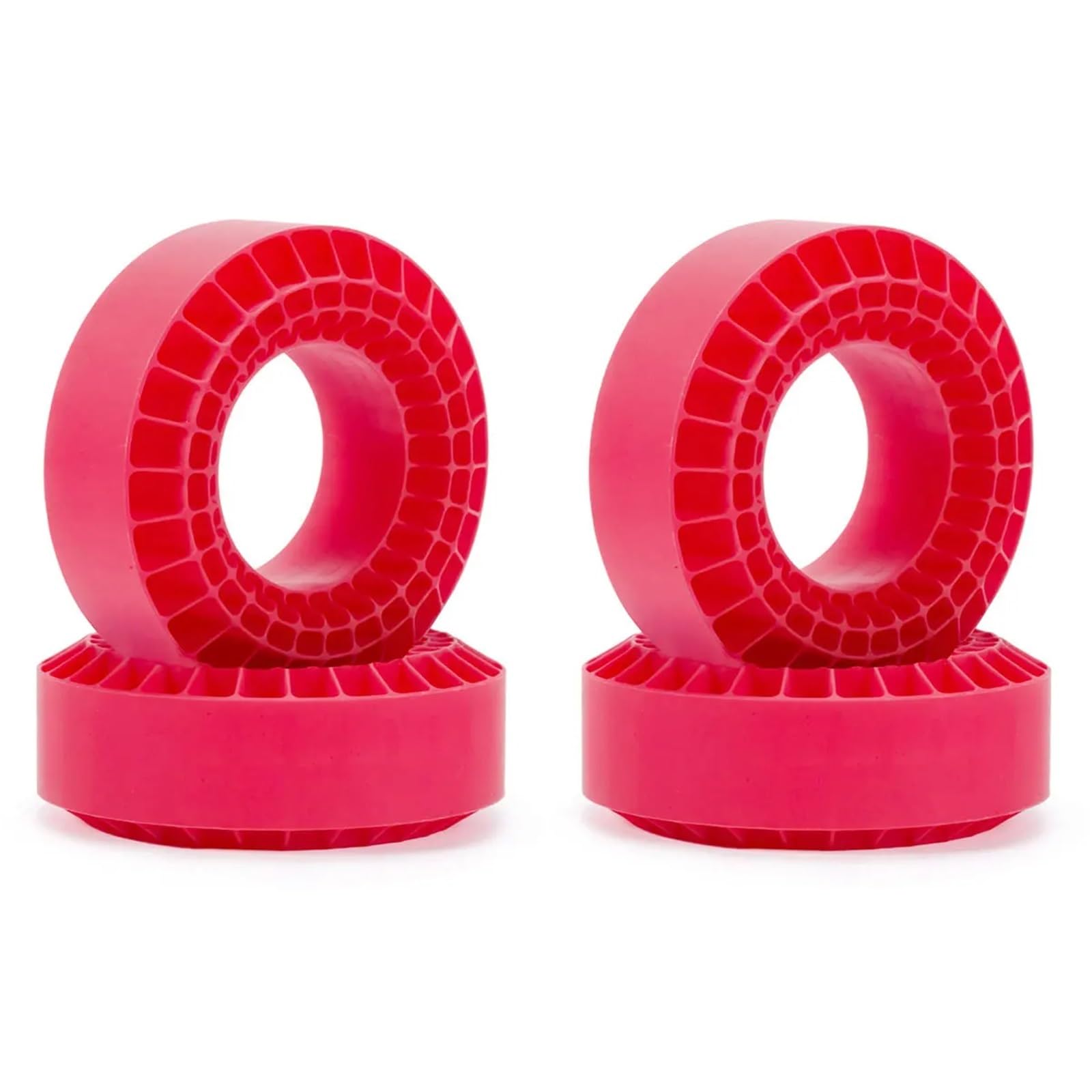 RC Upgrade Accessories for TRX4 for SCX10 III for Capra for BRX01 GEN8 1/10 1.9'' Tires Soft Silica Gel Anti Foams Insert 108x42mm RC Crawler Rigs Car Parts Accessories(Pink)