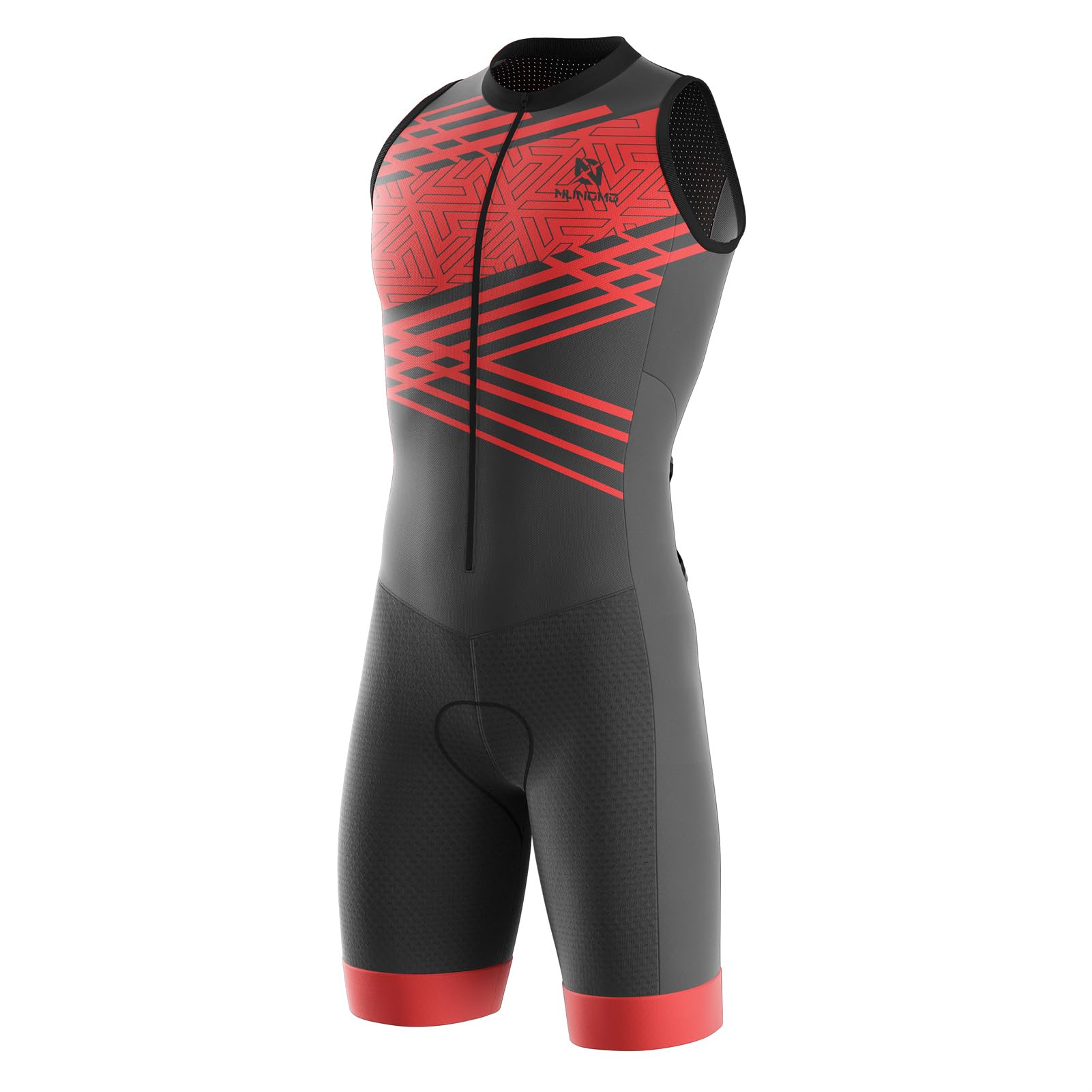 Tuta da Triathlon a Maniche Corte da Uomo, Triathlon Unisex, MTB Body Trisuit Cycling Skinsuit with Gel Pad per Nuoto/Corsa/Ciclismo, Abbigliamento Ciclismo