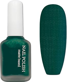 Emerald Green Matte Nail Polish, Matte Forest Green Glitter Nail Polish, Rapid Dry, Fingernail Polish Gift for Women Men Girls