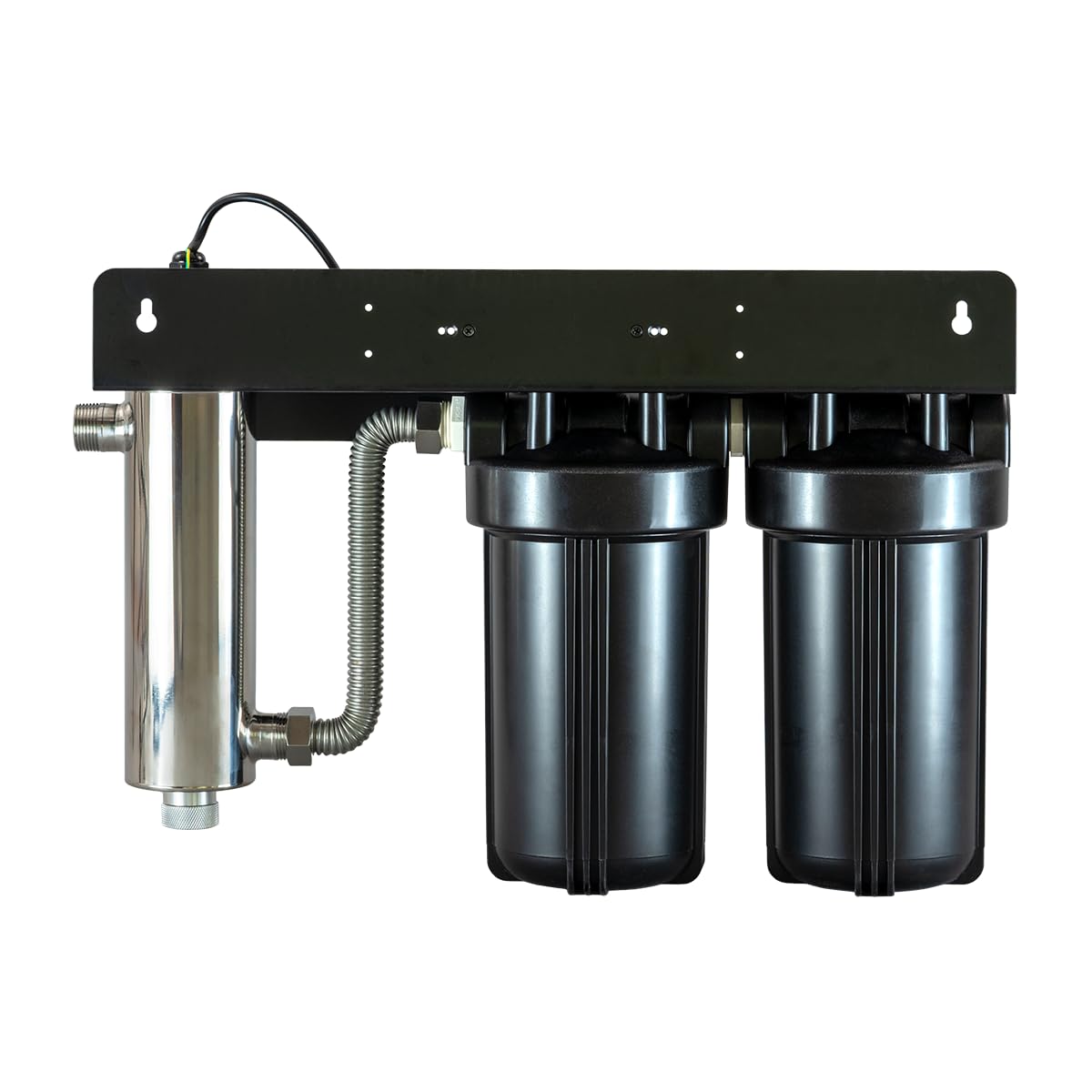 Regenwasser- und Brunnenwasser-Aufbereitungsanlage für Haus & Garten – 3-stufig mit Vorfilter, Aktivkohle und UV-Desinfektion | PHUV33
