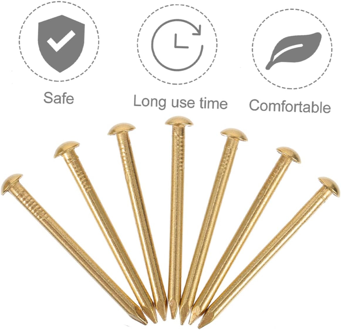 SOLUSTRE Nament Nails 2030pcs Assorted Copper Picture Hangers Nails for Home Dec