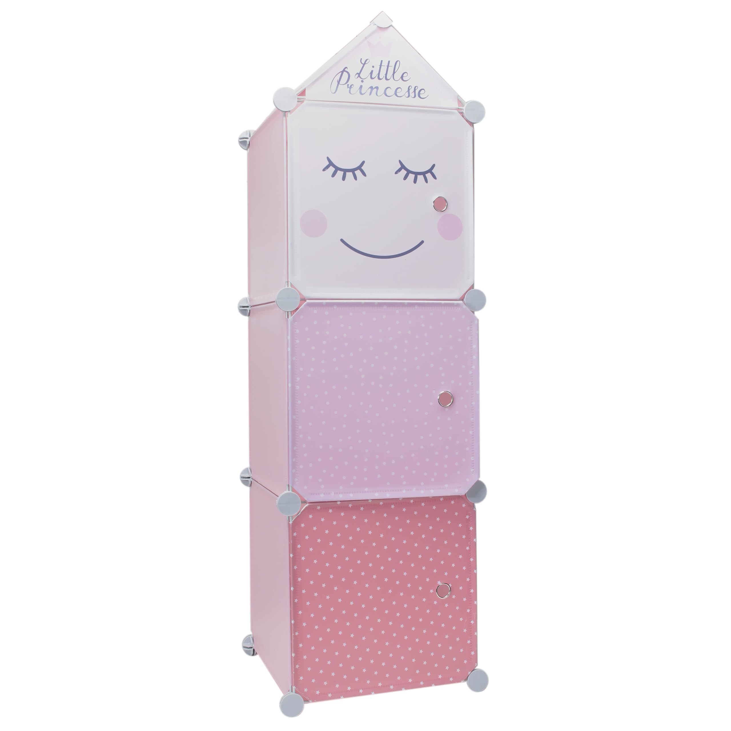 Home Deco Kids Rose Estantería Modulable 3 Cubos