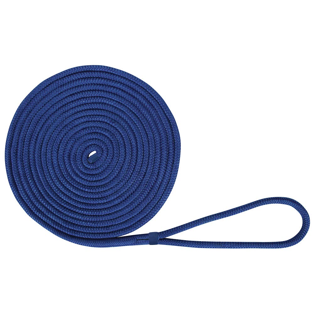 Extreme Max 3006.2129 BoatTector Double Braid Nylon Dock Line - 1/2" x 25', Royal Blue