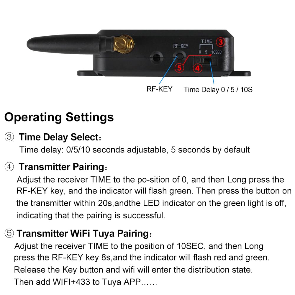 Tuya - Kit completo de sistema de control de acceso, abridor de puerta de control remoto de 433 MHz, cerradura magnética de 180 kg, transmisores remotos de 30 m