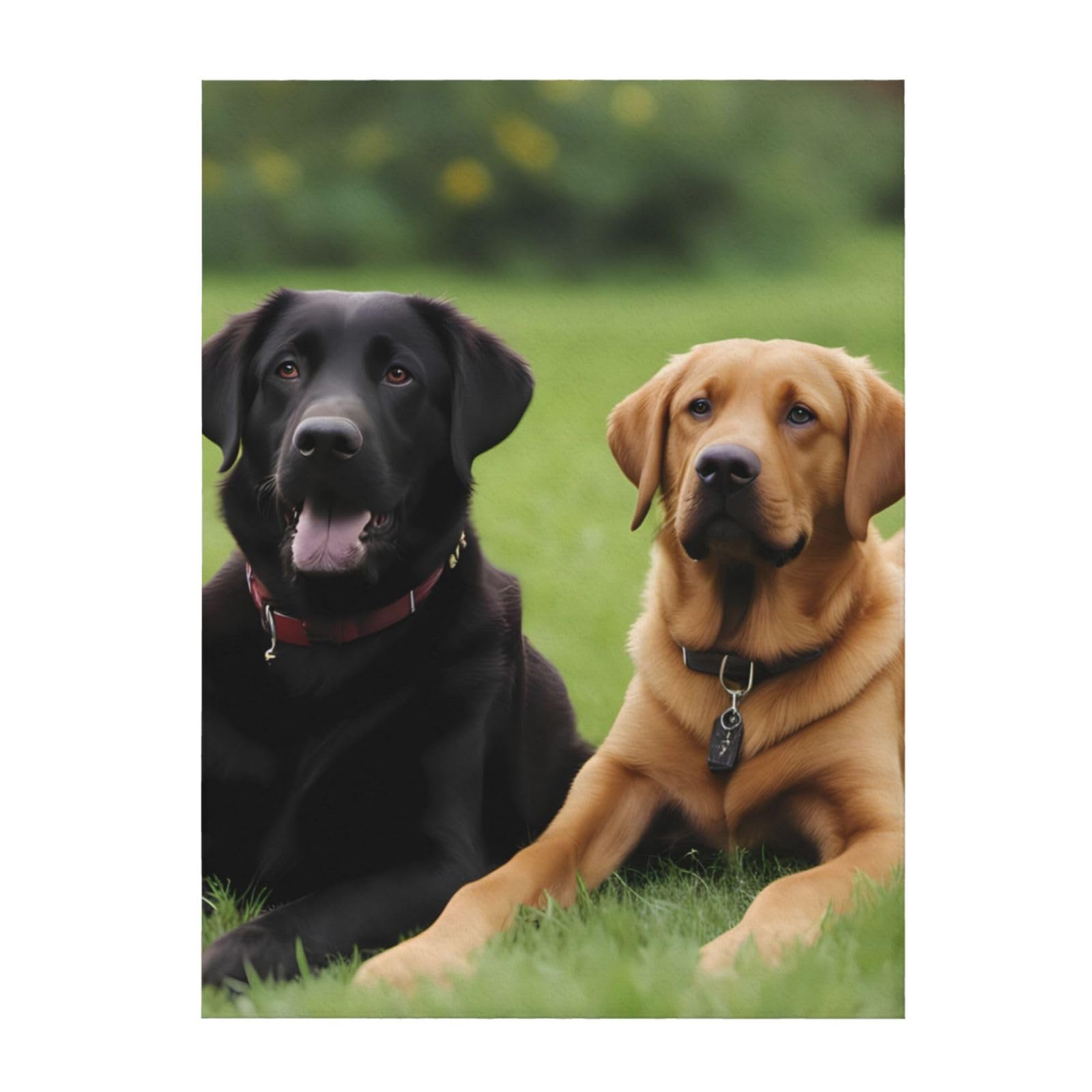 Couverture labrador anti-froid grand jeté de lit et canapé 152x127 cm