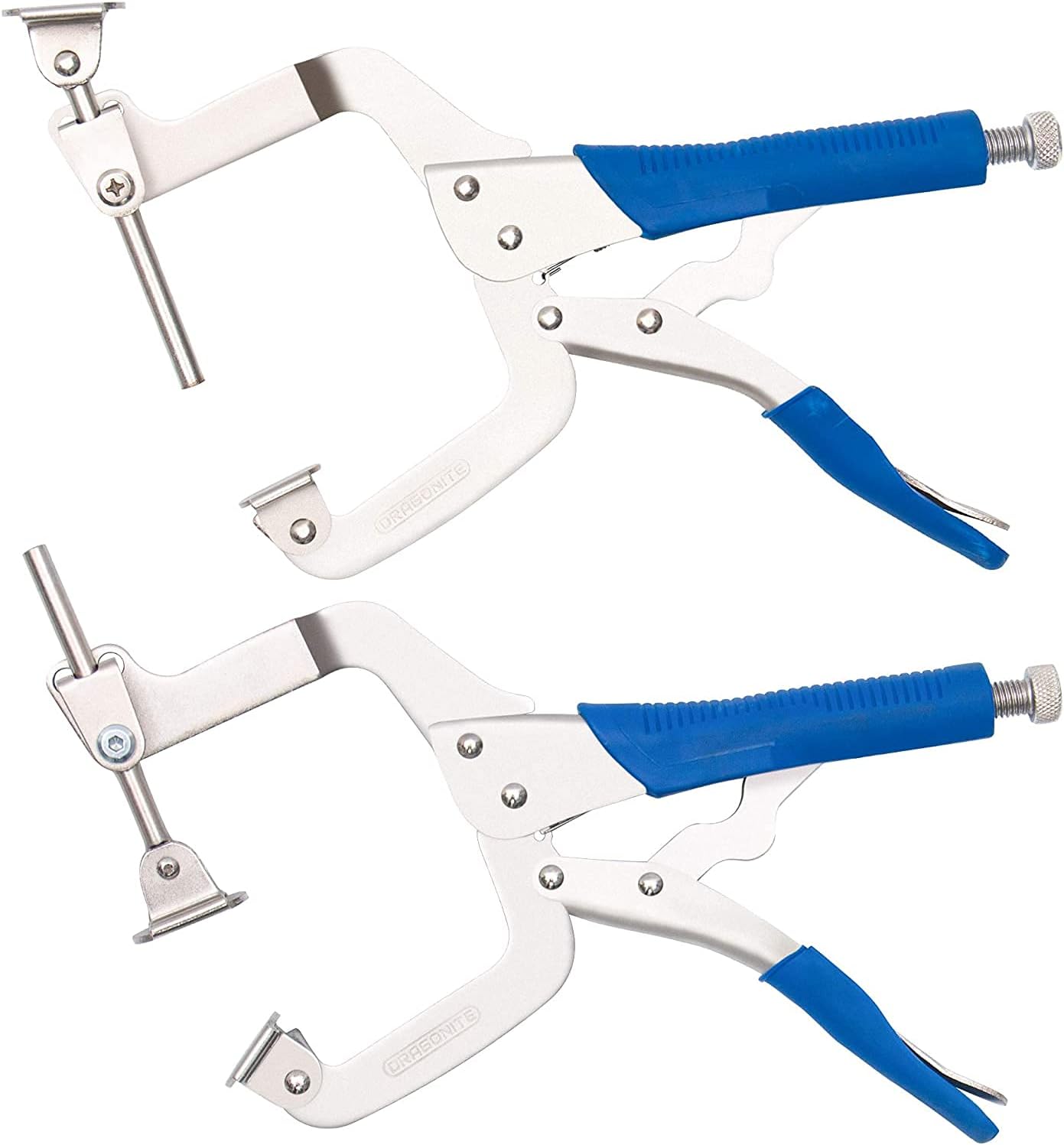 Right Angle Clamp, Pocket Hole Clamp 2 Way to Use, 11 Inch C Clamp Corner Clamp for