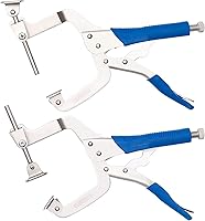 Vista 9 de DRAGONITE Alicates para tubos de soldadura de 10 pulgadas, abrazadera C de bloqueo con almohadillas en V ajustables grandes, liberación rápida