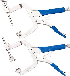 Dragonite Right Angle Clamp, Pocket Hole Clamp 2 Way to Use, 11 Inch C Clamp Corner Clamp for Woodworking and Pocket Hole Joinery, 2 Piece