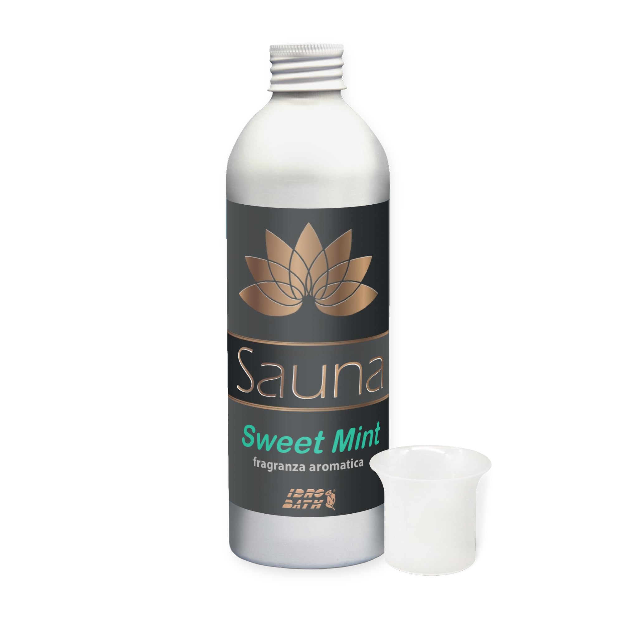 Fragranze Aromatiche Assortite Sauna Kit 6 pz x 250 ml + Dosatore | Fragranze Aromatiche concentrate per Sauna: Balsamic, Lemon, Caribe, Vanilla, Sweet Mint, Sea Breeze con Dosatore in Omaggio