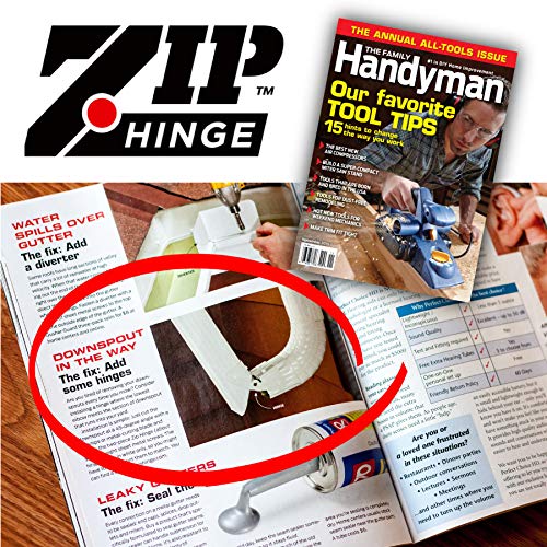 image for Zip Hinge Downspout Gutter Hinge (6 Pack) | Made in USA | Flip-Up Exte