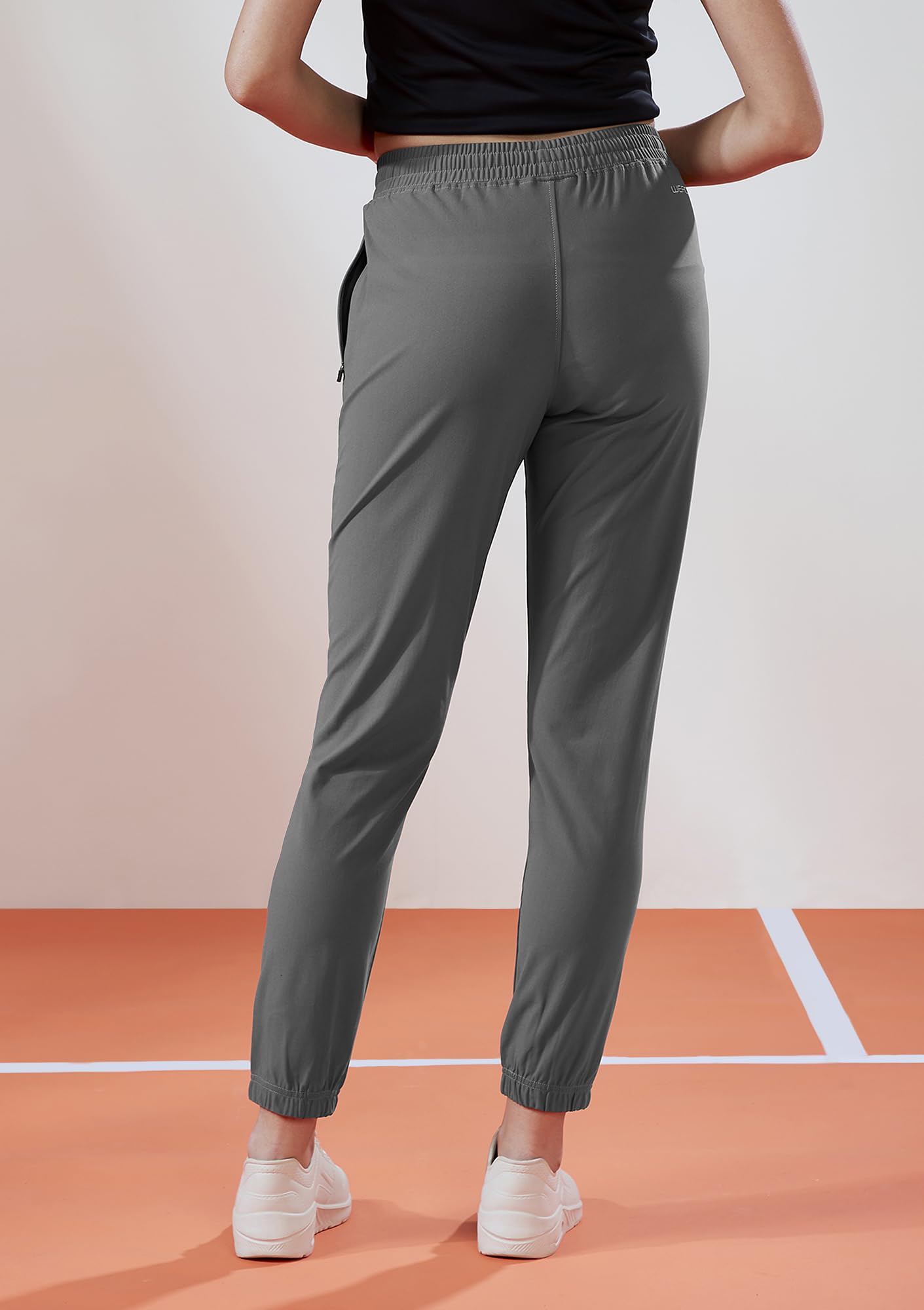 TECHNOSPORT Women Mid Rise Regular Fit Jogger for Gym, Workout & Sports - (WPW135IRG_Iron Grey_M) - Image 2 thumbnail