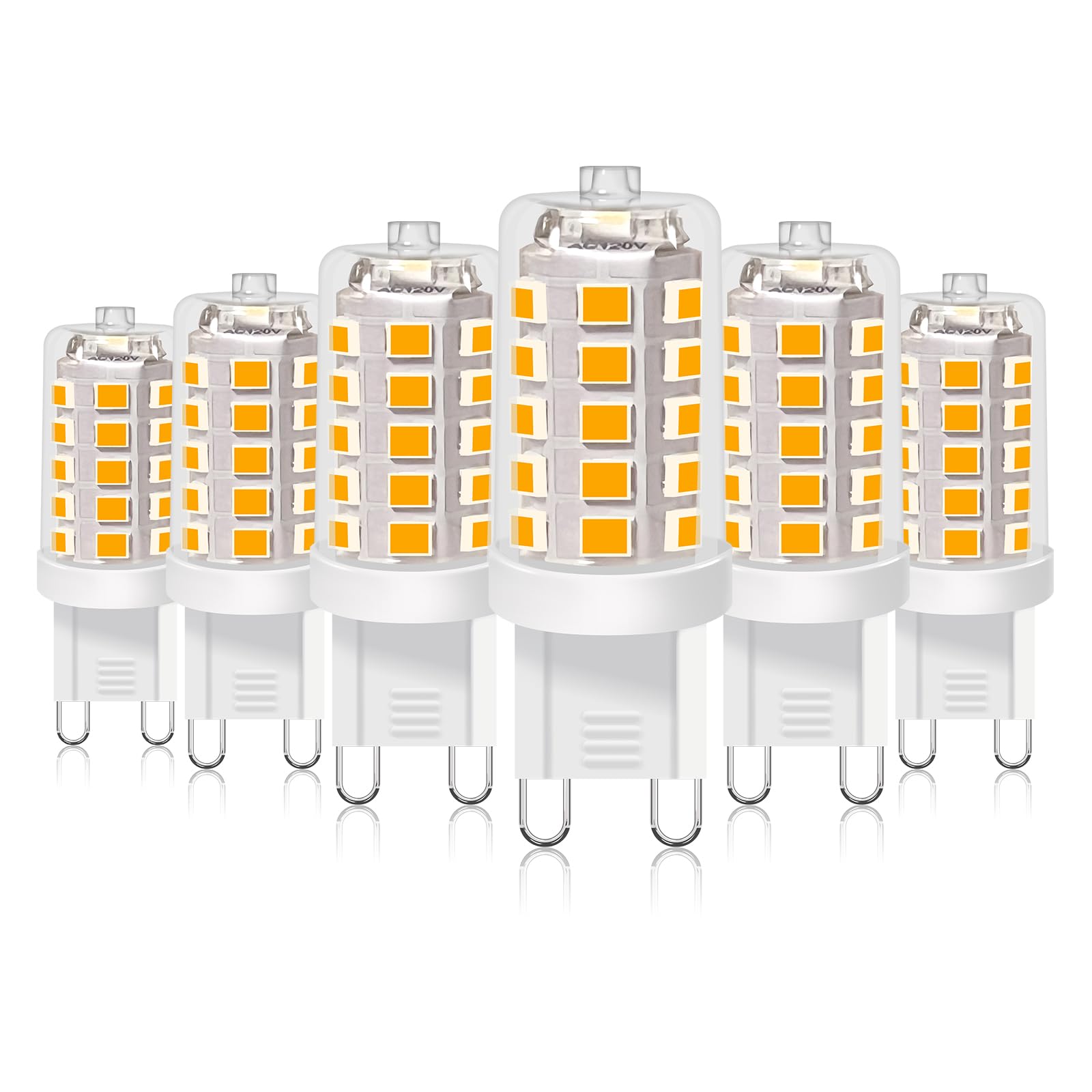 BUBO G9 LED Bulb 2700K Soft White 430 Lumens 3W Equivalent 40W T4 G9 Halogen Replacement 360 Beam