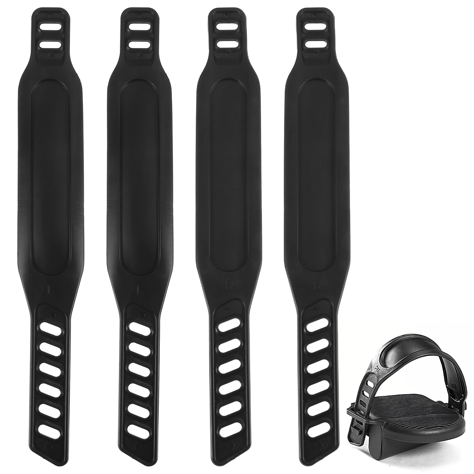 2 Pairs Adjustable Bike Pedal Straps, Universal Pedal Straps for Bike Exercise, Sturdy 12.2 x 1.73 Inch Bikes Pedals Strap for Exercise Cycle Home or Gym