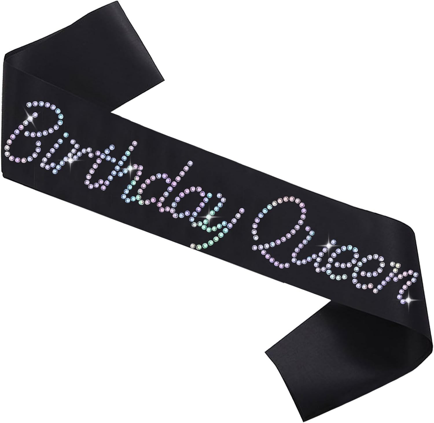 Birthday Queen Sash Satin Glitter Rhinestones Letter Purple image 5