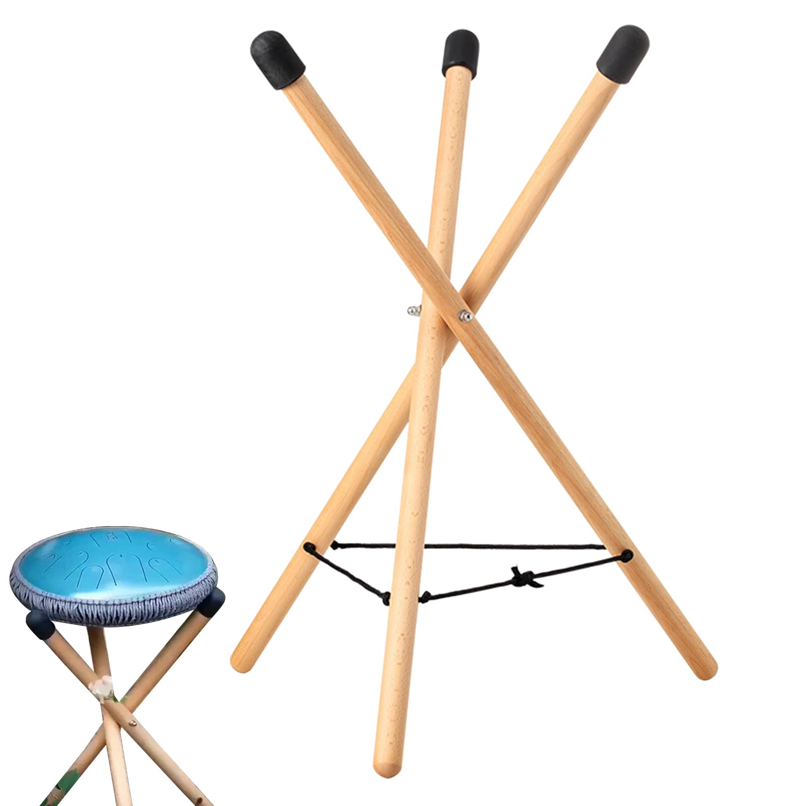 Supporto Per Rullante In Legno Massello - Supporto Per Handpan Regolabile | Da 49 Cm, Robusto Support Per Batteria, Aumenta L'attrito Rastrelliera Per Percussioni Portatile | Maggiore Flessibilità