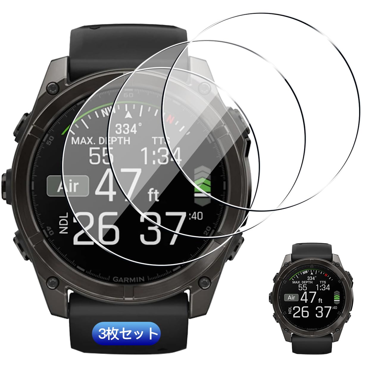 Amazon | 【3枚セット】 対応 GARMIN(ガーミン)fenix 8 Sapphire 
