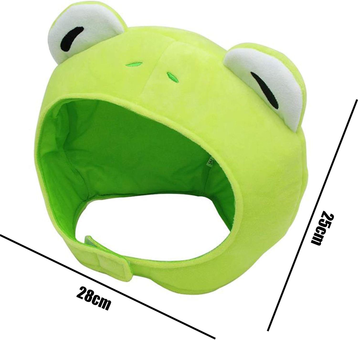 Frog Shaped Plush Hat - Green Anime Novelty Headwear for Funny Party & Selfie - view 3