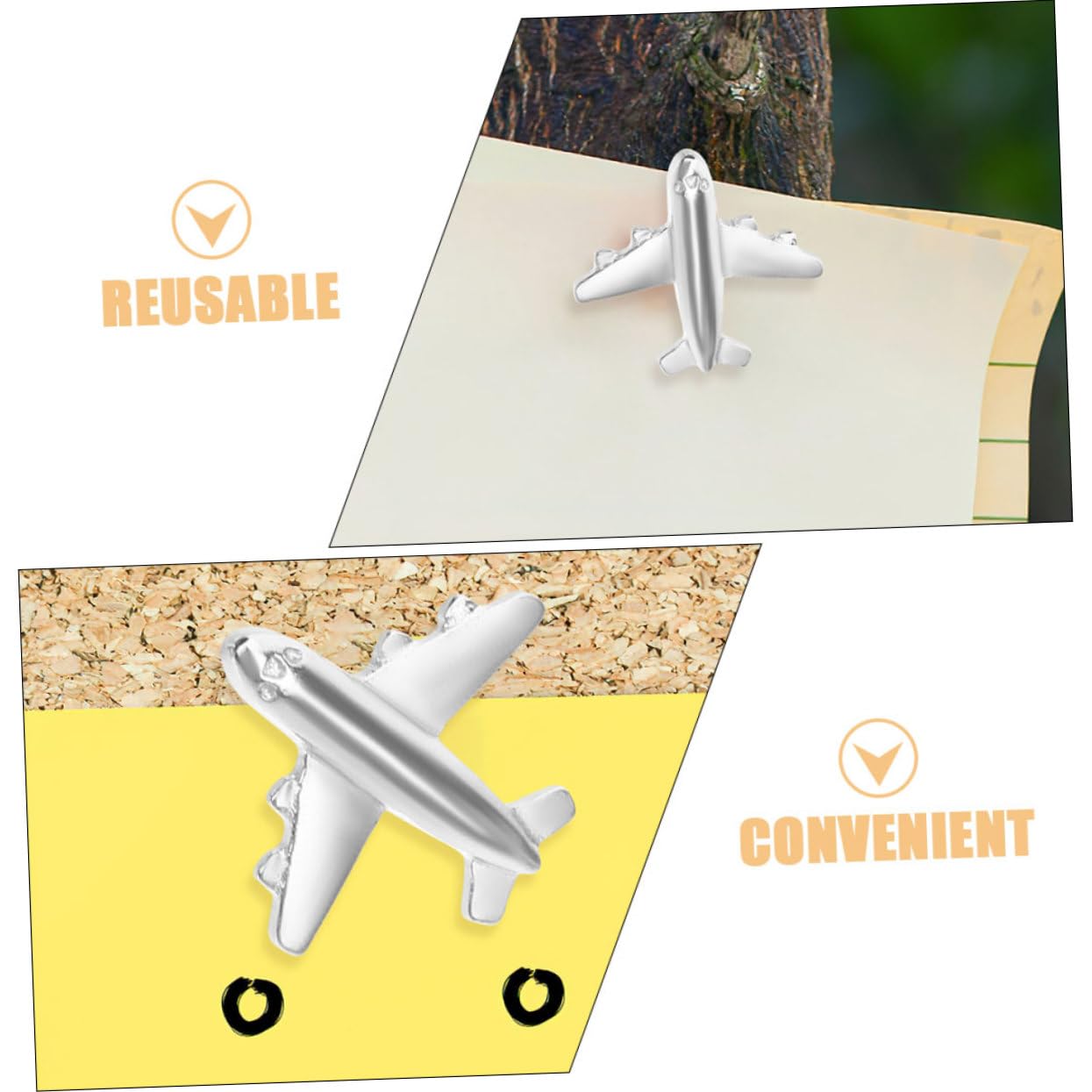 OSALADI 5 Series Chincheta De Avión De Metal Chincheta Decorativa Muro Alfiler De Cartel Chimeneas Mapa Tachuelas De Tablón De Anuncios Llave Pequeño Aguja De Acero Plata Piezas X 5