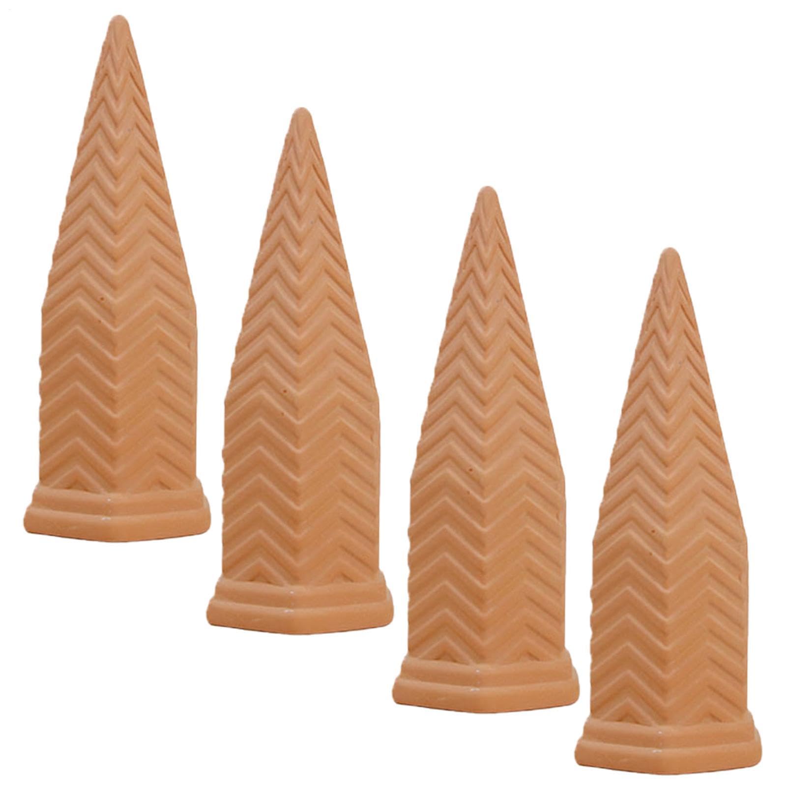 Punte D'Irrigazione In Terracotta 4 Pezzi Inserto per Vasi a Rilascio Lento | Punte Auto-irriganti Per Piante Giardino Balcone Davanzale Terrazzo Ufficio Interni E Casa