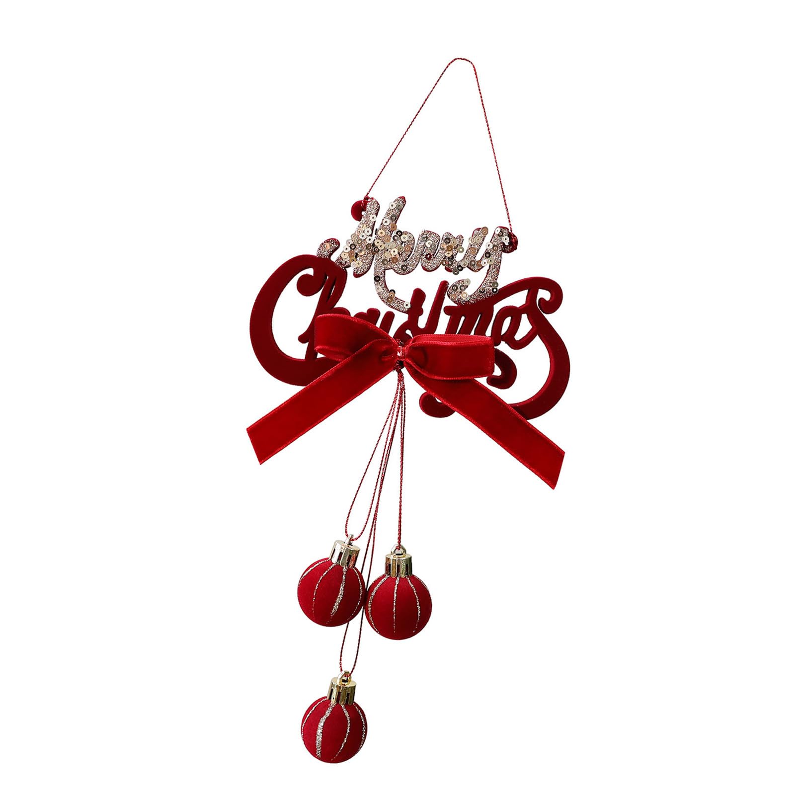KAQNTUD Festival Bells Ornament Shatterproof Velvet Plastic Bells Christmas Tree Decoration for Mantle Window Decoration Christmas Bell
