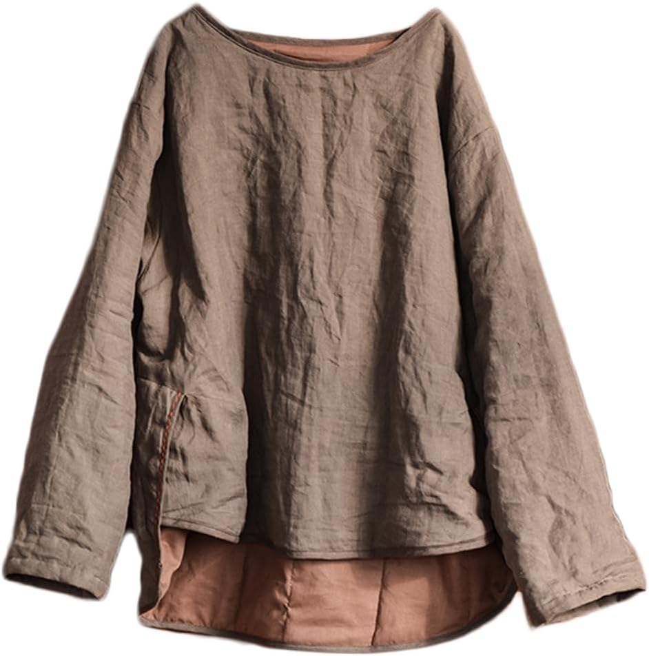 NFYM Women Quilted Pullover Lightweight Jacket High Low Irregular Hem Cropped Fall Winter Coat