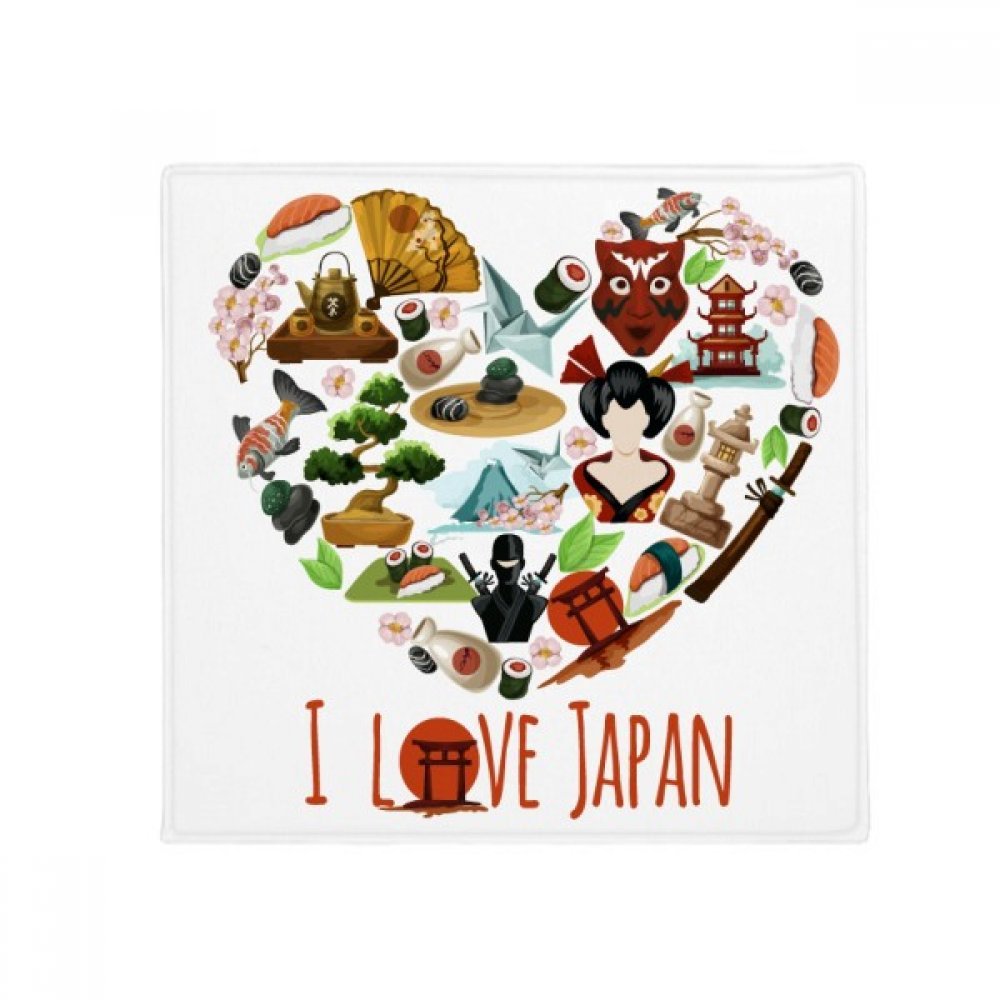 80 X 80Cm Multicolor Illustration Sushi Tapis de Sol Décoratif Style Japon