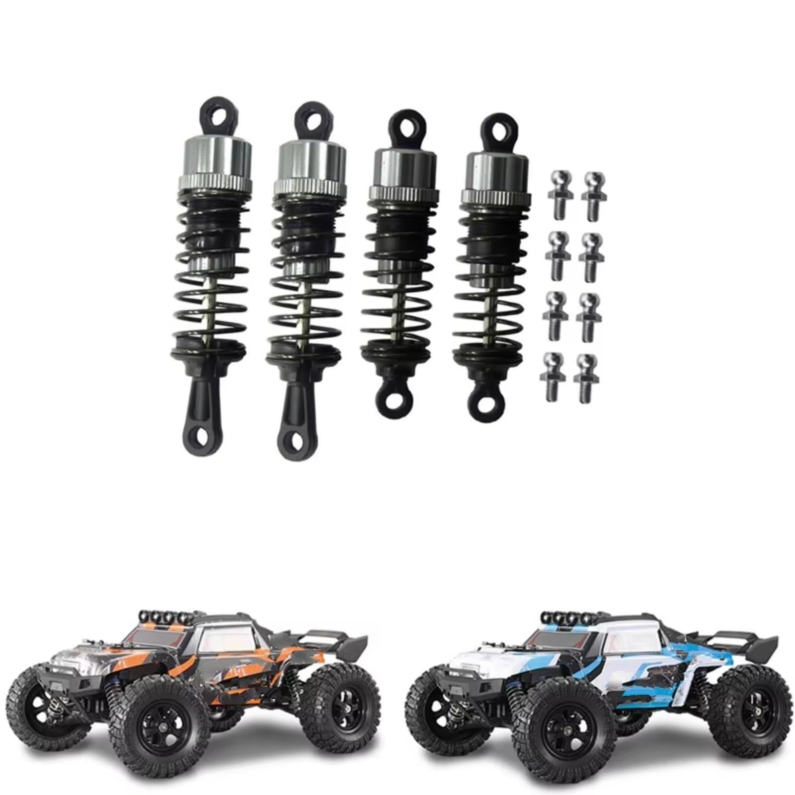 Compatible avec HBX pour HAIBOXING 901 901A 903 903A 905 905A 1/12 RC Car Upgrades Pièces De Rechange Accessoires 4 Pièces Amortisseurs en Métal D'Amortisseur Rc