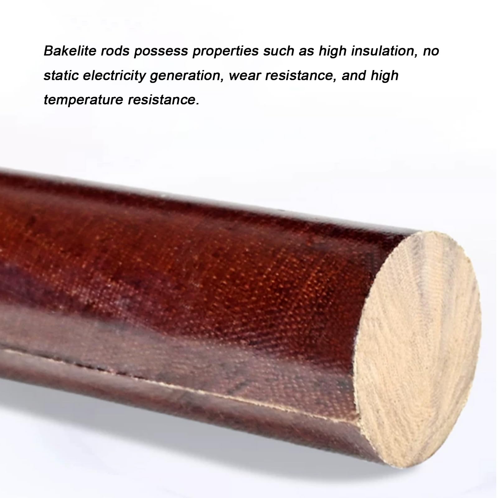 Bakelit Stab für Elektrische Isolierung Hochfeste Phenolharz Rundstange für Industrielle und DIY Anwendungen,45mm*0.5m
