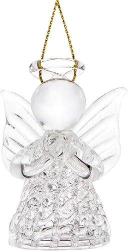 Amosfun Colgante de ángel de la guarda colgante de ángel de cristal para espejo trasero de coche, adorno de bendición colgante, accesorios de