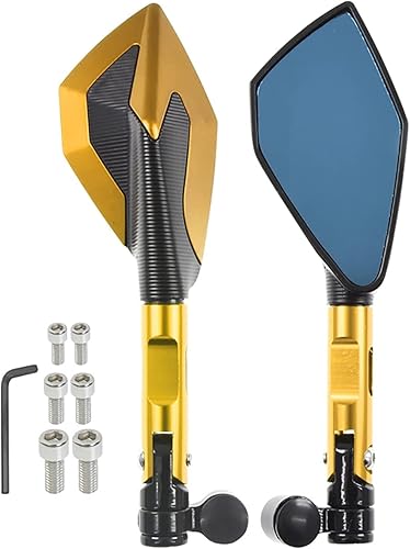 Miniatura 12 de Espejos laterales de motocicleta CNC laterales de 0.394 pulgadas universales para Benelli TRK 251/502/502X/302 TRK251 TRK502 TRK502X espejos