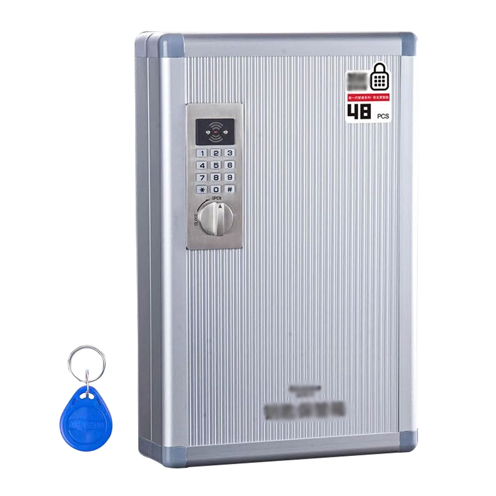 Boîte à clés murale sécurisée pouvant contenir 48 clés, parfaite pour les appartements, les voitures, les bureaux et les entreprises. Armoire à clés argentée pour un accès sécurisé et sécurisé