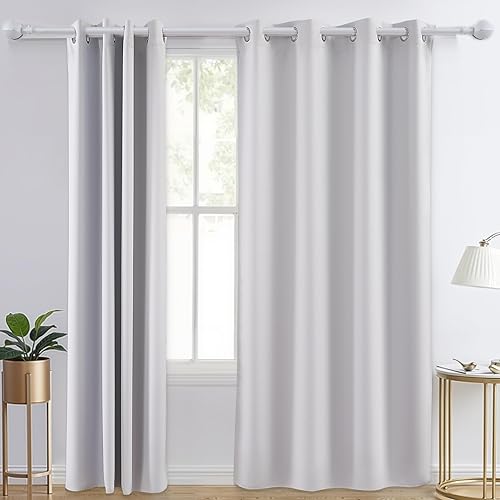 Miniatura 10 de VEVOR Cortinas opacas, juego de 2 paneles de 84 pulgadas de largo, 52 pulgadas de ancho cada uno, cortinas de bloqueo de luz 100% opacas con